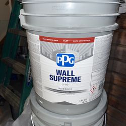 Paint PPG2-110Wall Supreme 5 Gallon Bucket White&Pastel Base