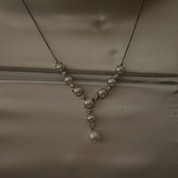 Pearl And Diamond Necklace 