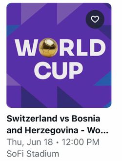 (5) tickets to Bosnia vs Switzerland
