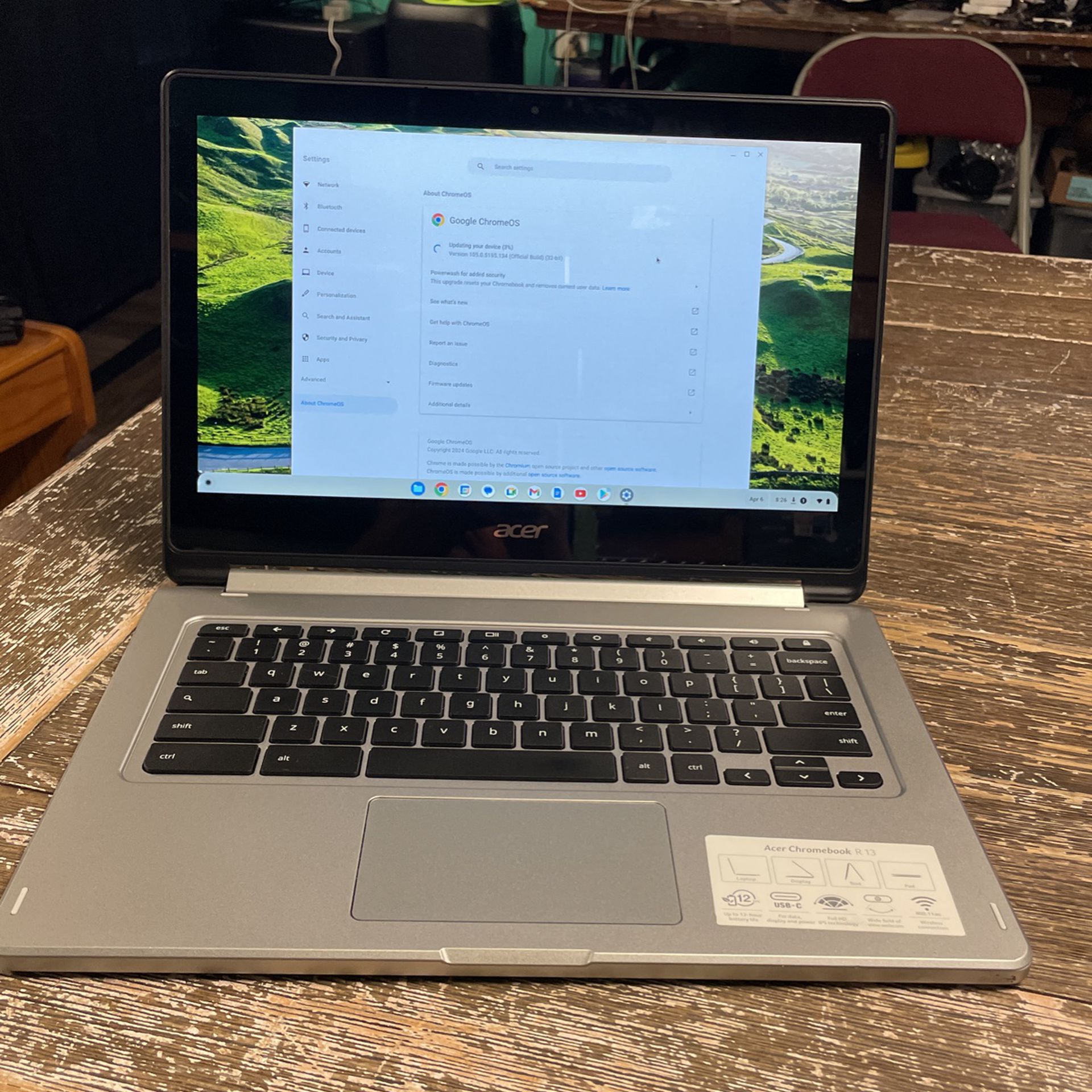 Acer Touch Screen Convertible Chromebook $200
