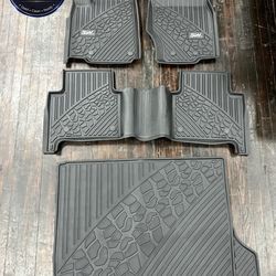 Used 3W Floor Mats Jeep Grand Cherokee 2024 Front Rear Cargo Set All Weather