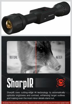 ATN Thor LTV 256 Smart HD Thermal Scope with 256x192, 12 Micron Sensor | Magnification, Video Recording, One Shot Zero