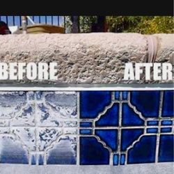 Clean pool tile