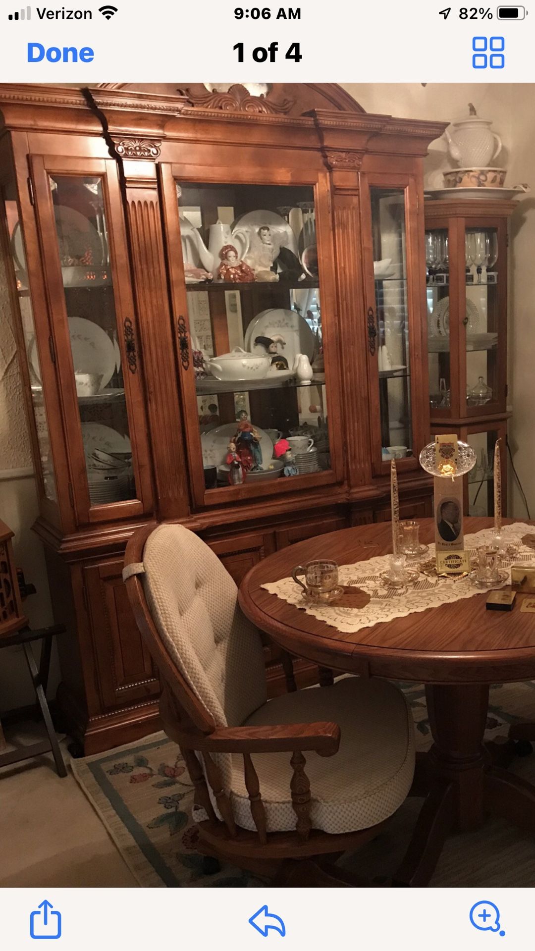 China Cabinet/Hutch (NO CHAIRS)