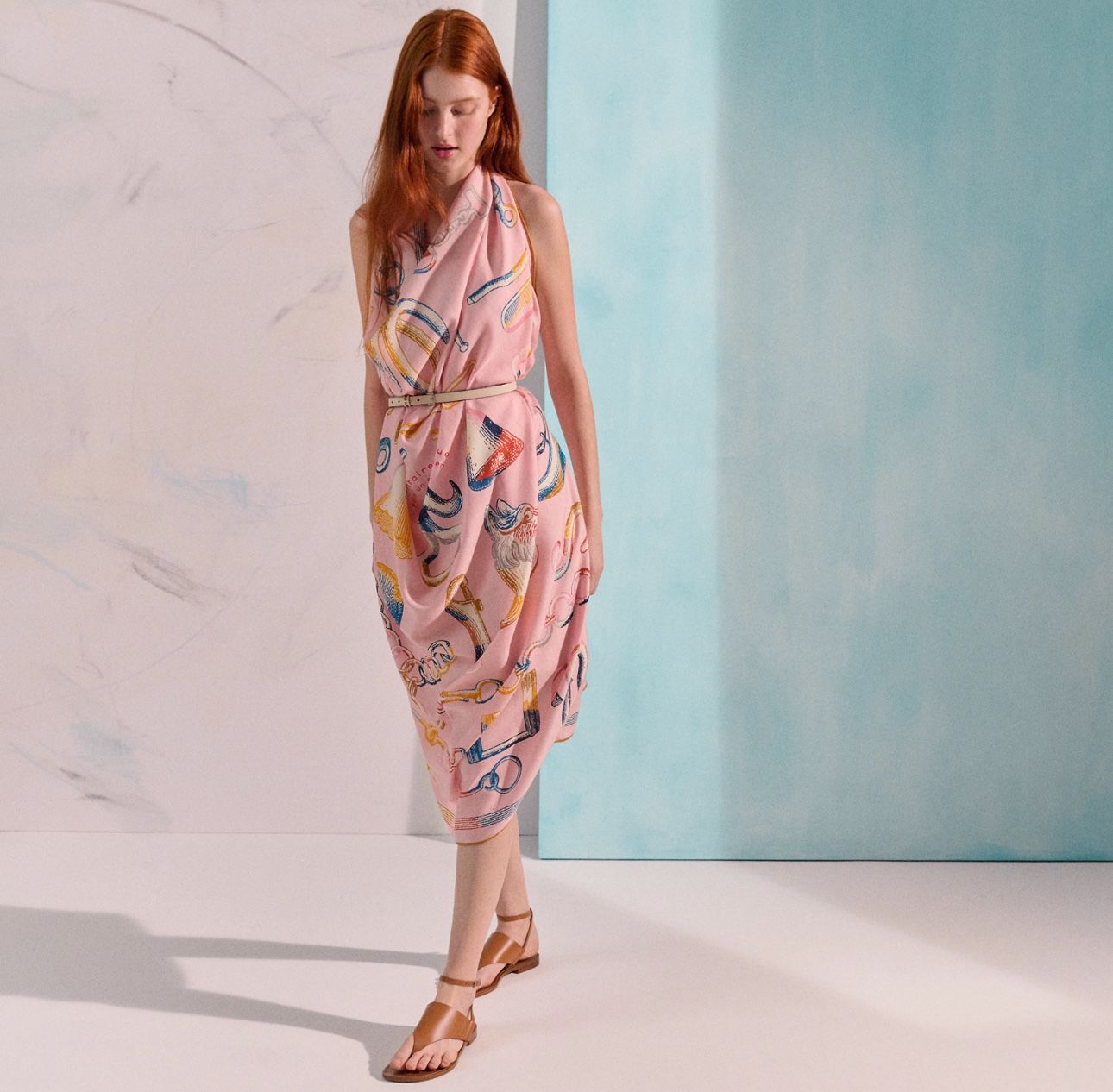 Hermes Inventaire Poetique pour un Conte Sellier shawl 140