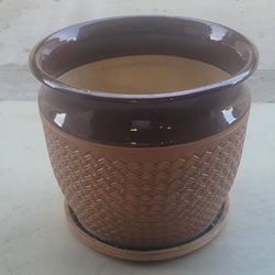 Brown Flower Pot 