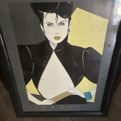 Vintage Nagel-Style Graphic Art Poster – Framed – 1980s Retro 