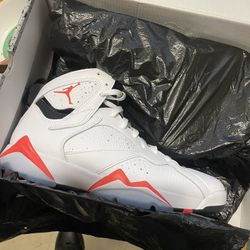 White Infrared Jordan 7s
