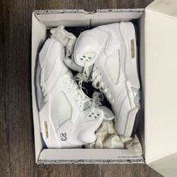 White Metallic 5 Jordan 