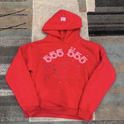 Sp5der Men's Hoodie Size S Red 555 Spider Worldwide Brand New Spider Small 