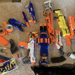 Nerf Gun Lot + Attachments