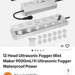 12 head ultrasonics fogger/mister