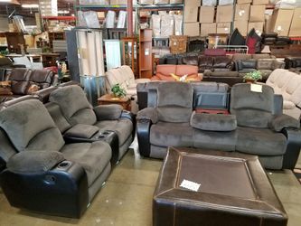 2 pc's reclining sofa and love
