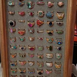 Sterling Silver  Vintage Rings Several With Gold Overlay 