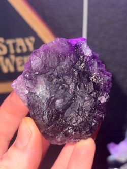 Raw Purple UV Reactive Fluorite Crystal Specimen
