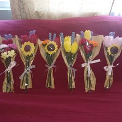 Crochet Flower Bouquets 
