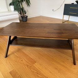 Solid wood coffee table