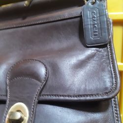 Vintage Womens Leather Coach Briefcase