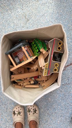 Free Wooden Train Track Set with Accessories