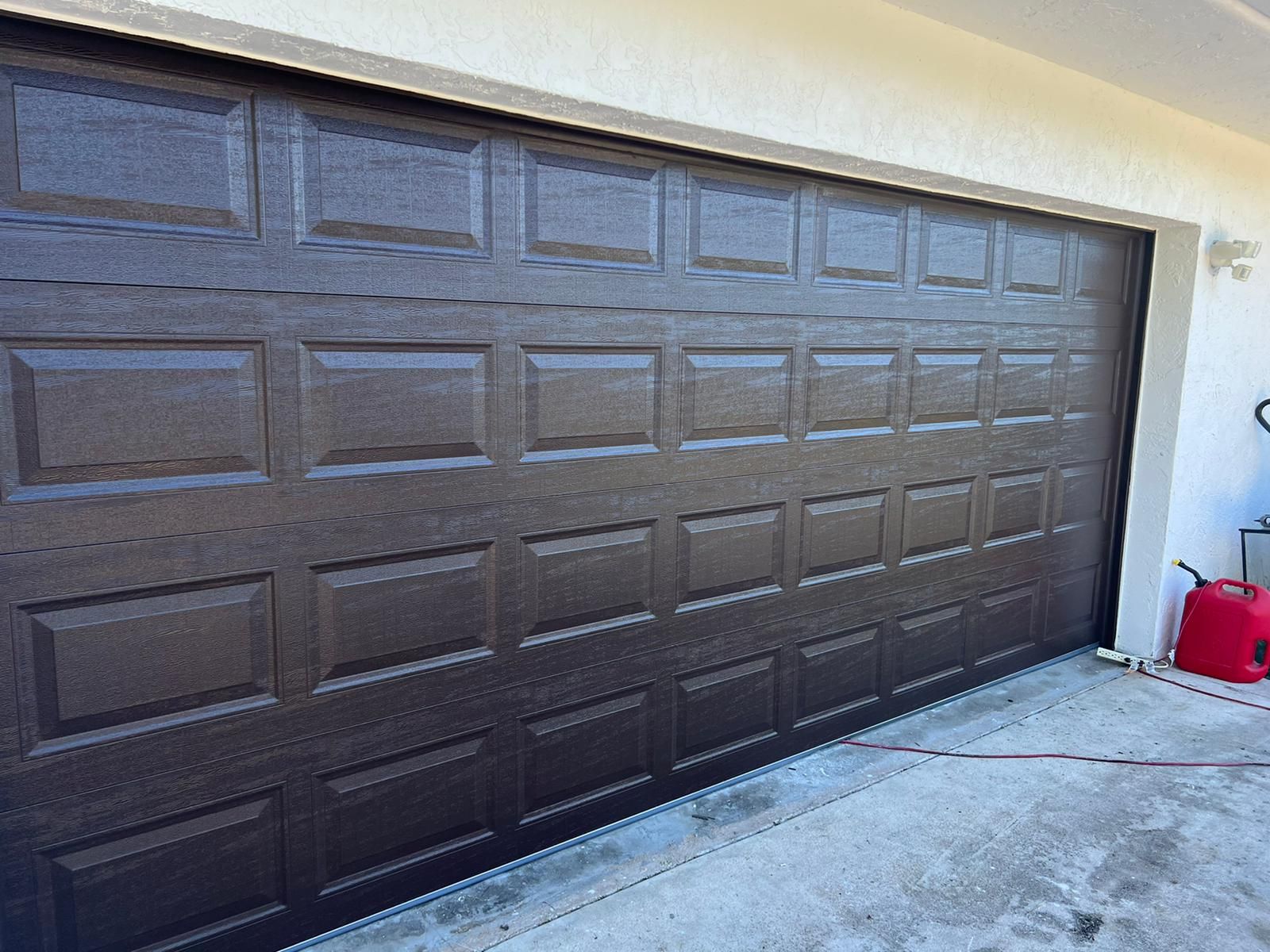 New Dark Brown Garage Door 16x7 + FREE Install (Short / Long Panel)