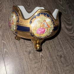 Limoge Design Decorative porcelain Large Candy/condiment Type Bowl