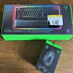 RAZER HUNTSMAN ELITE Gaming keyboard & BASILISK V2  Mouse 