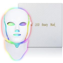 Red Light Therapy for face, 7 Colors LED Face Mask Light Therapy, Led Face Mask Light Therapy At Home, Blue Red Light Therapy Mask for Face