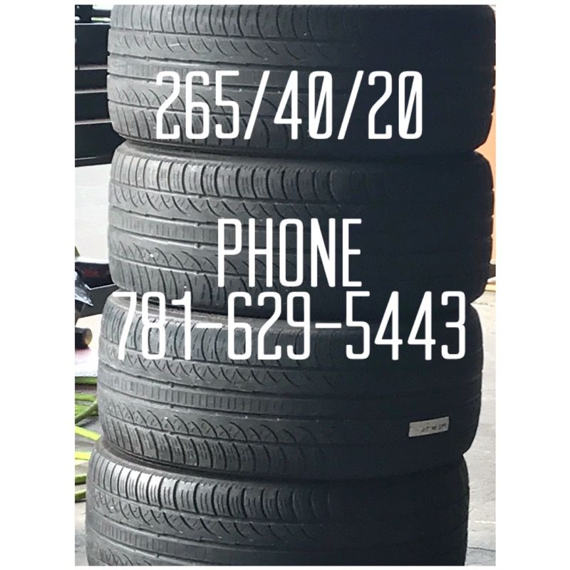 Used Tire For Sale 265/40/20 $200 All Four free mounting and Balancing