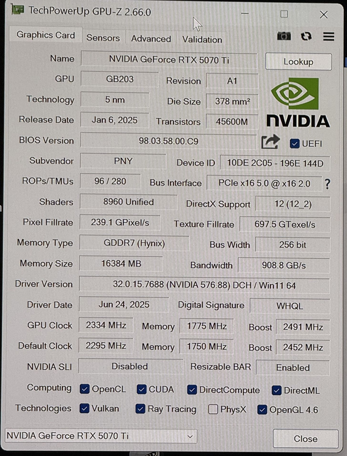 PNY 5070ti For Sale used Only For 2 Days!