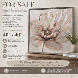 🌸 Large Framed Floral Wall Art 🌸