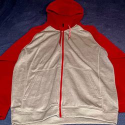 Adidas Climawarm Hoodie Pulllover Red / Grey Xxl