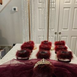 Burgundy And Gold Event Decor