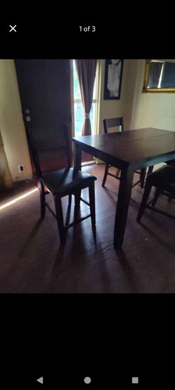 Dining table and chairs