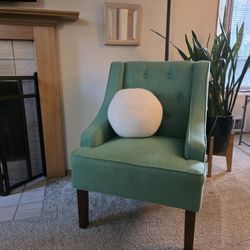 Transitional Design Classic Green Accent Chair