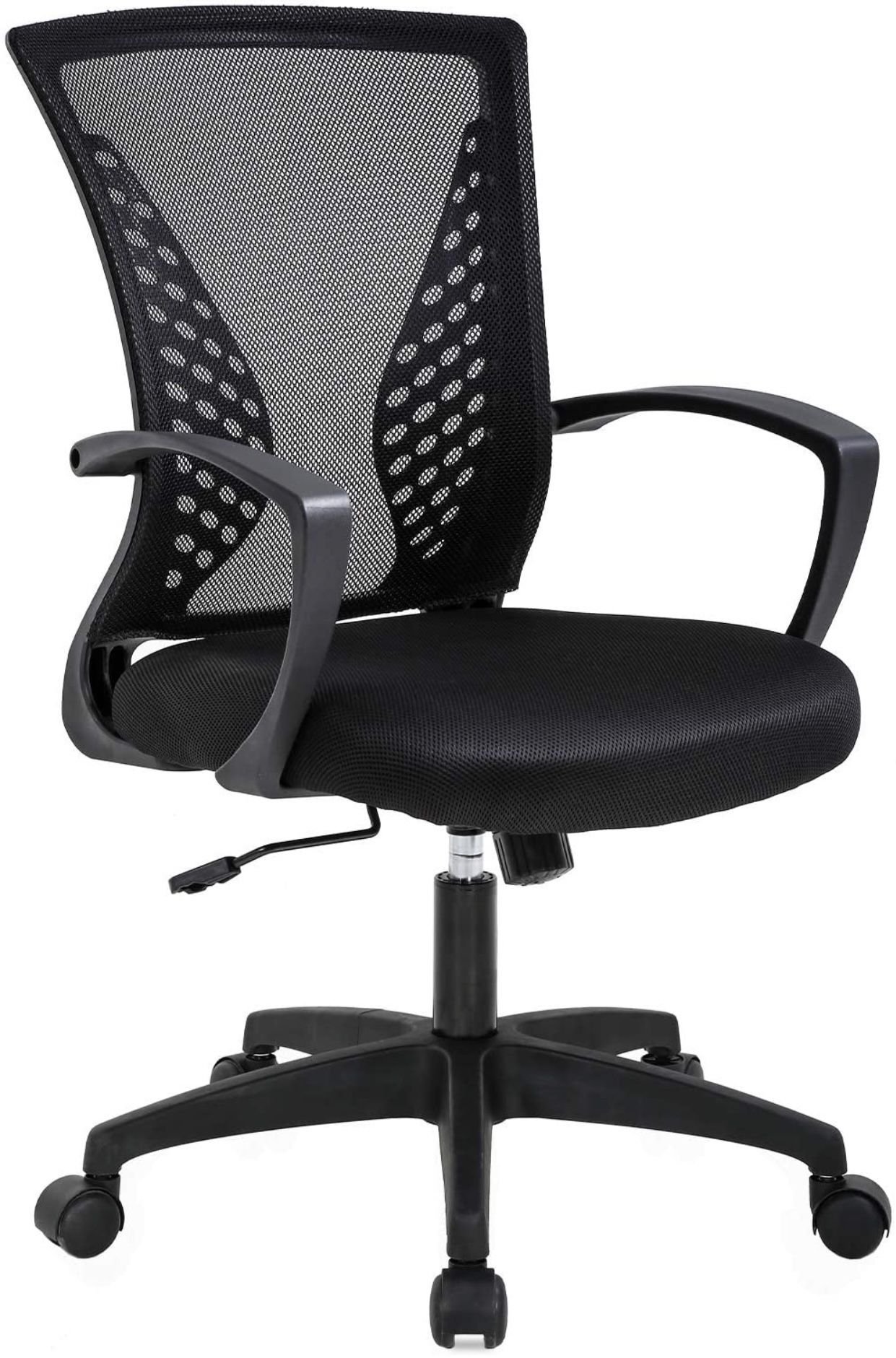 Office Chair Ergonomic Desk Chair Mesh Computer Chair with Lumbar Support Armrest Mid Back Rolling Swivel Adjustable Task Chair 