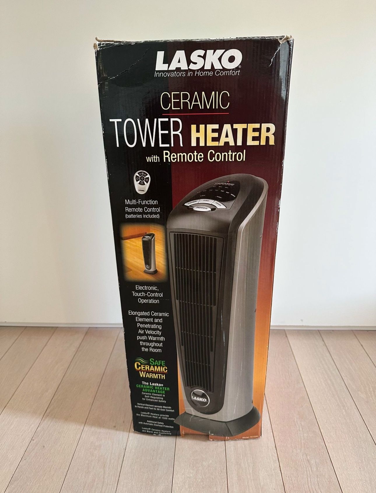 LASKO CERAMIC TOWER HEATER with REMOTE CONTROL  MODEL 751320