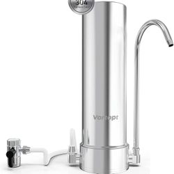 Vortopt F7 Countertop Water Filter System,Rapid Flow,6-8Months or 8000 Gallons Long-Life,5-Stage Filtration- Reduces Chlorine,Heavy Metals,Bad Odors,a