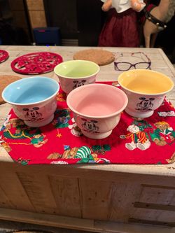 Set of 4 Vintage Disney Mickey Ice Cream Bowls