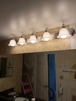 4-Light Brushed Nickel Vanity Light Bar
