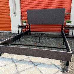 New Queen Size Bed Frame With 2 End Tables