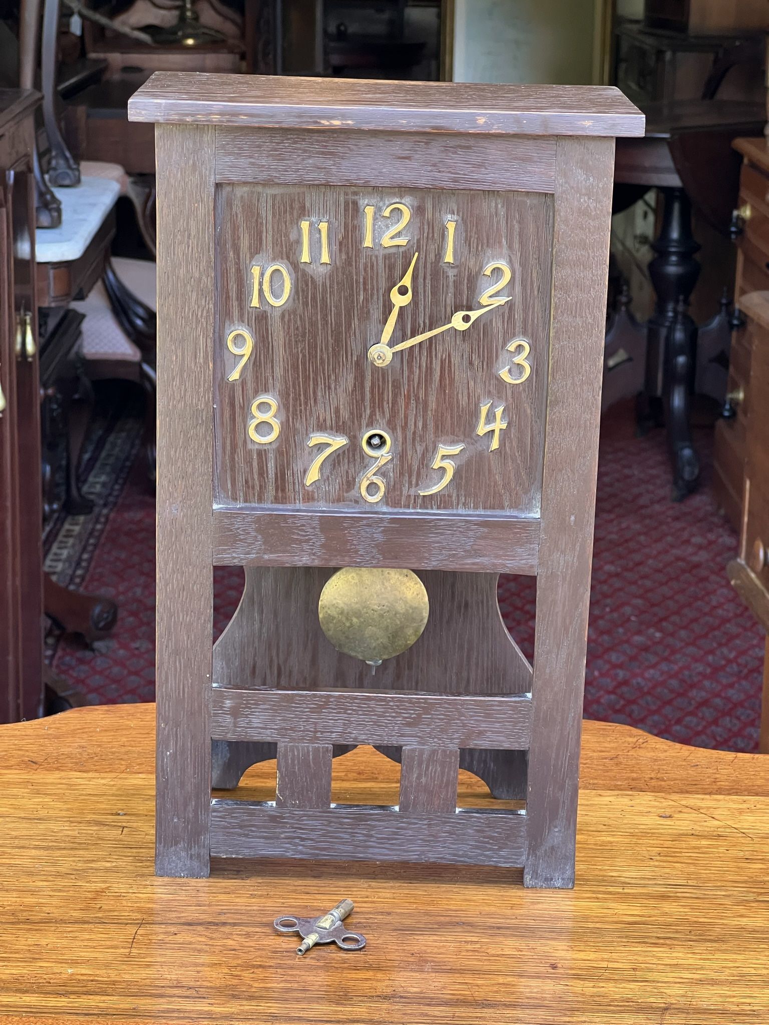 Antique Mission Oak Clock