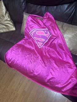 Supergirl Pink Satin Costume Cape