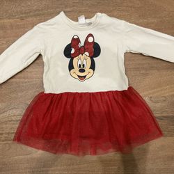 Size 2T H&M Disney Minnie Mouse Long Sleeve Dress
