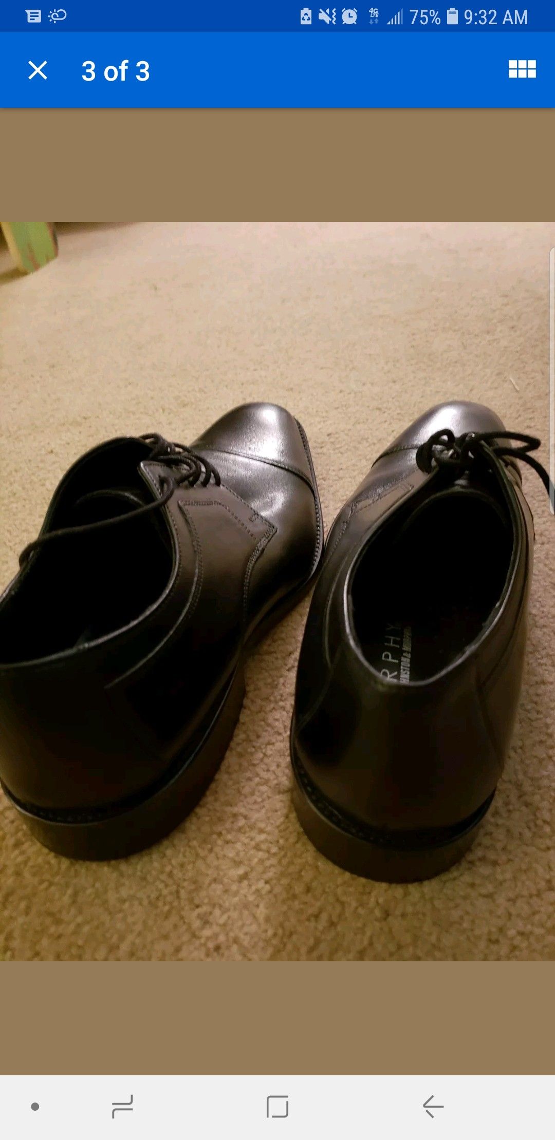 Johnston and Murphy Genuine leather black dress shoes