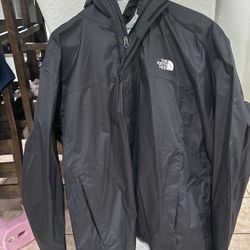 North Fave Black Windbreaker 