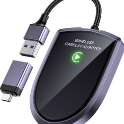 Instant Wireless CarPlay, Ultra-Low Latency, Stable Connection, Mini Bluetooth Dongle