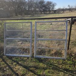 Pair of Vintage 1960s Aluminum Single-Hung Windows - 40" x 48"