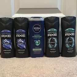 Axe & Nivea body wash 16 oz: $3 each