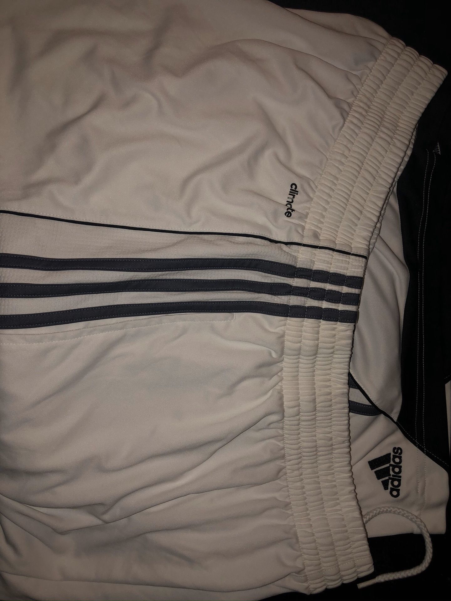 Adidas white shorts three stripes XL