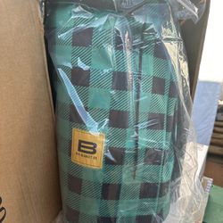 NEW Big Blanket Co® Original Stretch™ Green Plaid | 10 x 10 Extra Large Blanket | 100 Square Feet | Soft, Giant Blanket That Fits The Whole Family | T